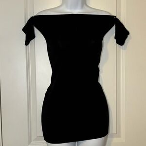 Off-Shoulder Black Dress